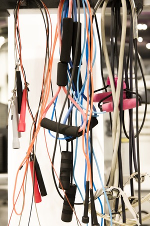 Detail of the gym stretching equipmentの写真素材