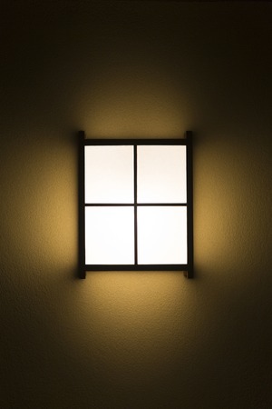 Yellow japanese lanternの写真素材