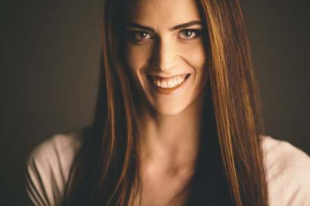 Beautiful young woman portraitの写真素材