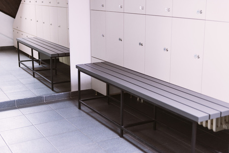 Interior of a locker changing room in the gymの写真素材