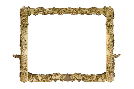 Decorative picture frame with copyspace isolated on white