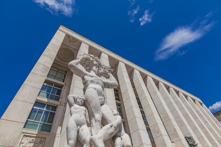 Detail of the Prefettura di Bergamo in Italyのeditorial素材