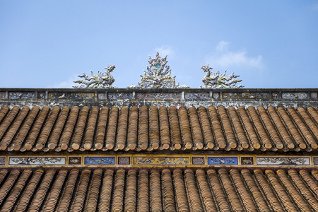 Detail of the Royal Palace in Hue, Vietnam
