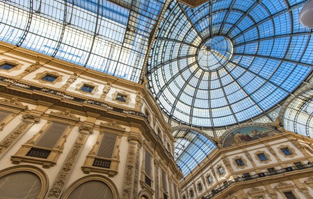 Detail of the Galleria Vittorio Emanuele II in Milan, Italyのeditorial素材