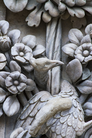 Close up view at detail on Milan Cathedral, Italyの写真素材