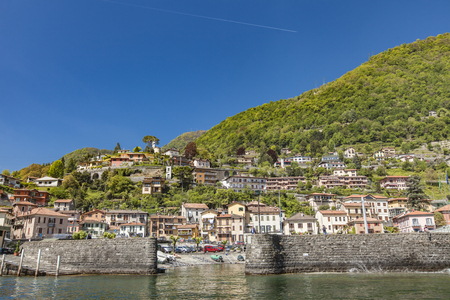 View at town Argegno on Lake Como, Italyのeditorial素材