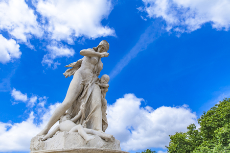 Sculpture Medee by Paul-Jean-Baptiste Gasq from 1896 at Tuileries Garden in Paris, Franceの写真素材