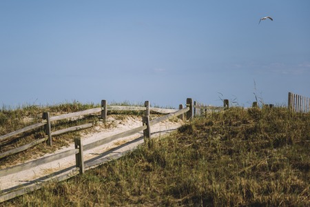 Atlantic City walkway by the ocean in USA