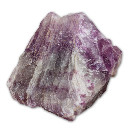 Amethyst gemstone isolated on the white backgroundの写真素材