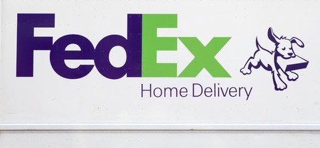 Detail of American multinational courier delivery services company