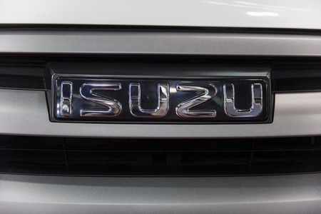 BELGRADE, SERBIA - MARCH 28, 2017: Detail of Isuzu car in Belgrade, Serbia. Isuzu is a Japanese commercial vehicles manufacturing company founded at 1916.のeditorial素材