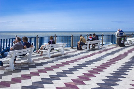 ZANDVOORT, NETHERLANDS - AUGUST 5, 2017: Unidentified people at Zandvoort beach in Netherland. It is most important beach resort in The Netherlands.のeditorial素材