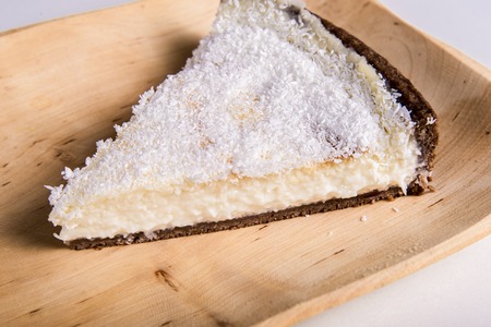 Close up view at coconut tart