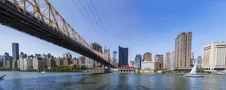 NEW YORK, USA - AUGUST 30, 2017:  Panoramic view at New York City. With 256 skyscrapers,  New York City ranks second in the world.のeditorial素材