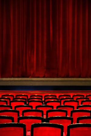 Closeup of the interior of an theatreの写真素材