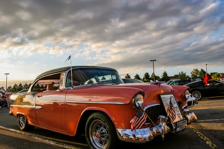 DENVER, USA - JUNE 19, 2008: Classic car at Burger King Classic Car show in Denver. Burger King Classic Car shows are free every Thursday night all summer long.のeditorial素材