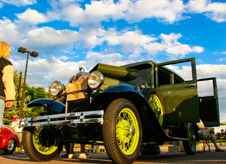 DENVER, USA - JUNE 19, 2008: Classic car at Burger King Classic Car show in Denver. Burger King Classic Car shows are free every Thursday night all summer long.のeditorial素材