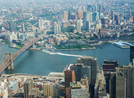 Aerial view at New York City, USAのeditorial素材