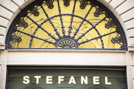 FLORENCE, ITALY - MAY 27, 2016: Stefanel store in Florence, Italy. It is an italian fashion company founded at 1959 by Carlo Stefanel.のeditorial素材