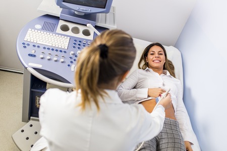 Young woman on ultrasound examination in hospital