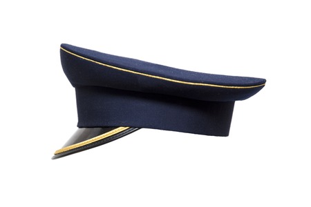 Police hat isolated on the white backgroundの写真素材