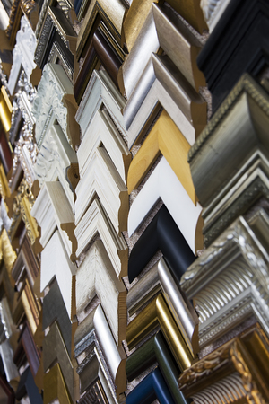 View at the various picture frame samplesの写真素材