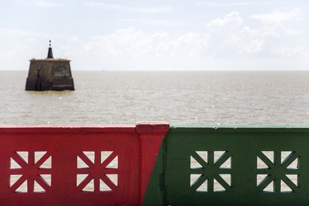 Atlantic ocean view afrom Buenos Aires, Argentinaの写真素材
