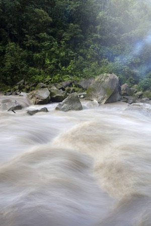 Detail of the Urubamba river in Peruの写真素材