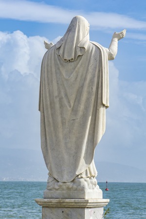 Santa Margherita statue at Santa Margherita Ligure in Italyのeditorial素材