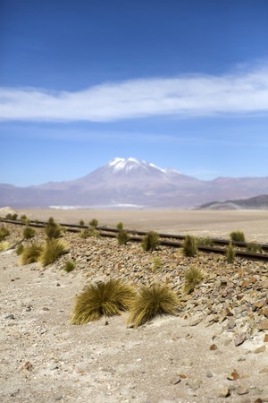 Licancabur volcano in Reserva Nacional de Fauna Andina Eduardo Avaroa in Boliviaの写真素材