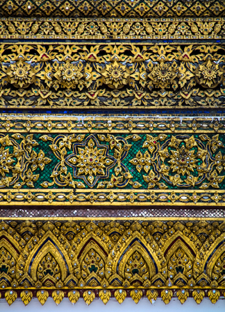 Close up detail view in Royal Palace in Bangkok, Thailandの写真素材