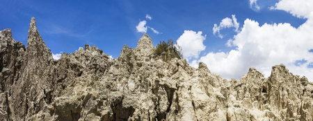 Rock formations of Valle de la luna in Bolivia
