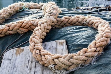 Close up view at ships rope
