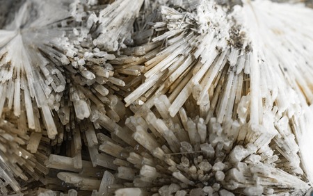 Closeup view at the zeolite scolecite mineralの写真素材