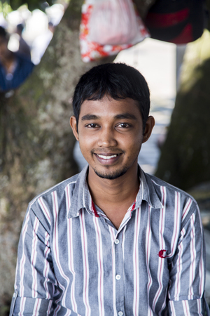 MATARA, SRI LANKA - JANUARY 25, 2014: Unindentified man from Matara district in Sri Lanka. Matara is one of 25 districts of Sri Lanka with population of 800.000.のeditorial素材