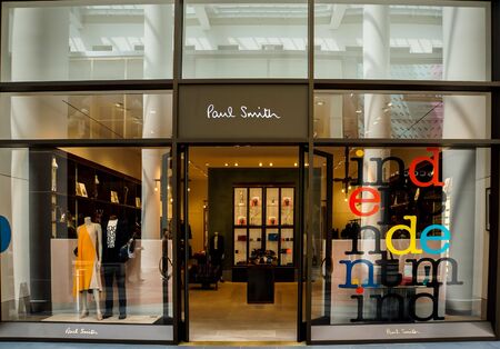 NEW YORK, USA - MAY 2, 2013: Detail of Paul Smith store in New York. It is British fashion company founded at 1970.のeditorial素材