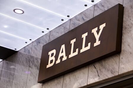 ZURICH, SWITZERLAND - MAY 19, 2018: Bally store in Zurich, Switzerland. Bally is a Swiss luxury fashion company founded at 1851.のeditorial素材