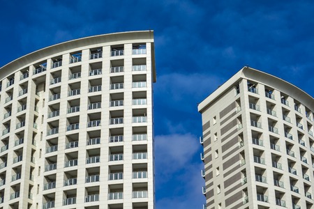 Detail of the modern architecture in Genoa, Italy
