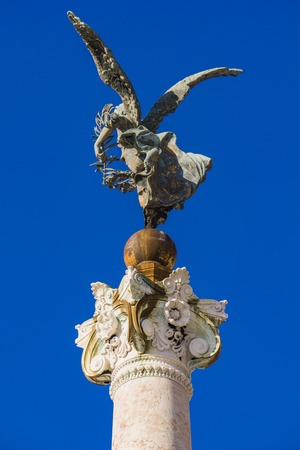 Vittoria alata statue at Altar of the Fatherland in Rome, Italyの写真素材