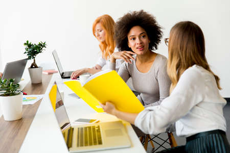 Young women working in the office