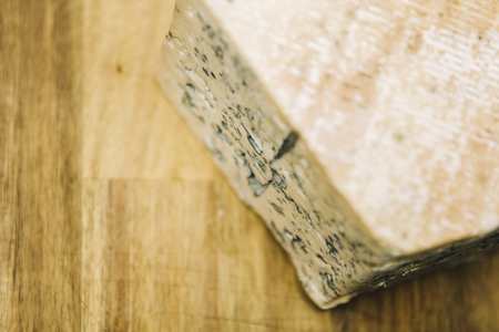 Traditional Auvergne blue cheese from Franceの写真素材