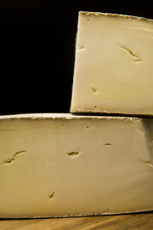 Traditional Auvergne cheese from France  on tableの写真素材