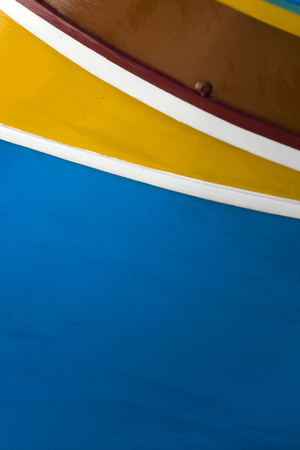 Closeup detail of the colorful wooden boatの写真素材