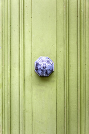 Detail of traditional front door from building on Maltaの写真素材