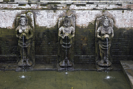 Ancient balinese temple Goa Gajah (Elephant Cave) on Bali island in Indonesiaの写真素材