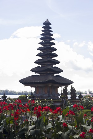 Ulun Danu Beratan Temple on Bali, one of the most beautiful temples on the islandの写真素材