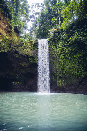 View at Tibumana waterfall at Bali, Indonesiaの写真素材
