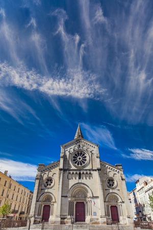 View at Eglise Saint Paul in Nimes, Franceの写真素材