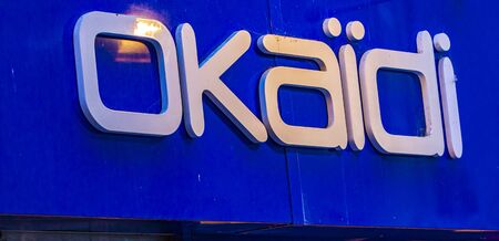AIX-EN-PROVENCE, FRANCE - APRIL 30, 2019: Detail from Okaidi store front in Aix-en-Provence, France....