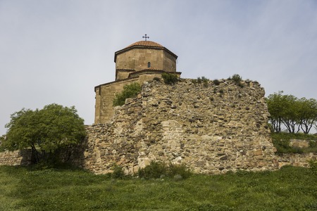 View at Jvari Orthodox monastery near Mtskheta in Georgiaのeditorial素材